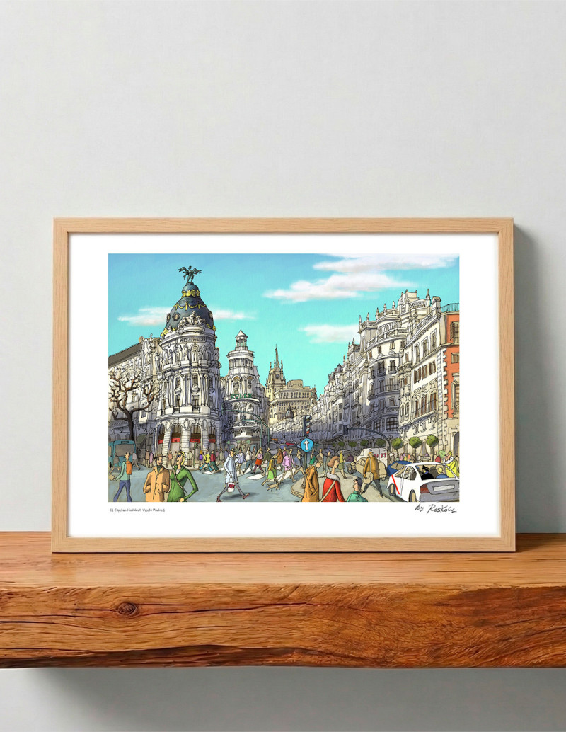 Ilustración "El capitán Haddock visita Madrid"...