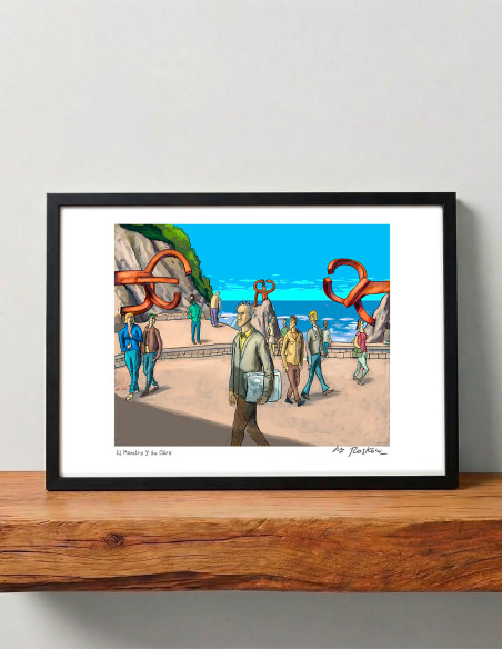 Illustration "El maestro y su obra" by Roskow. A4, A3 and A2 reproductions