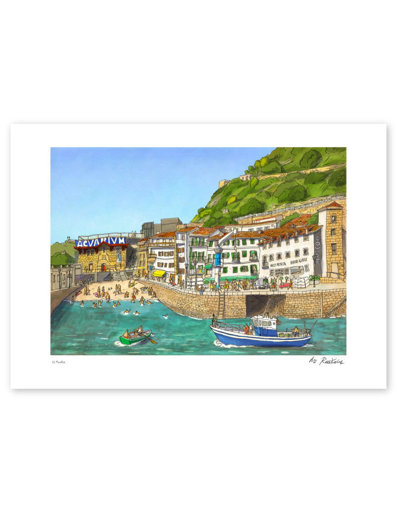 Illustration "El muelle" by Roskow. A4, A3 and...
