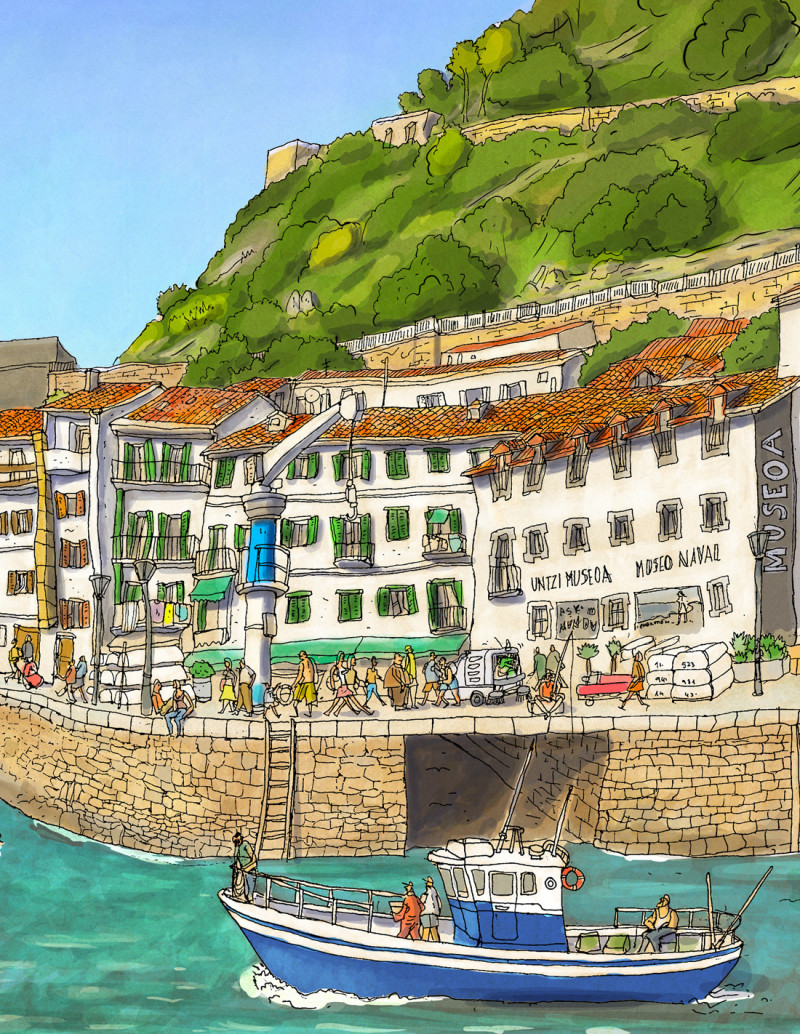 Ilustración "El muelle" de Roskow....