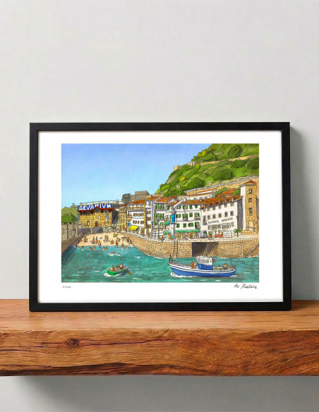 Ilustración "El muelle" de Roskow. Reproducciones A4, A3 y A2