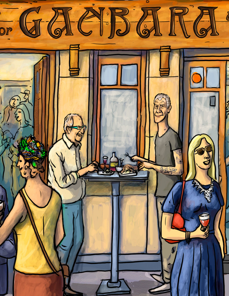 Illustration "Ganbara" by Roskow. A4, A3 and A2...