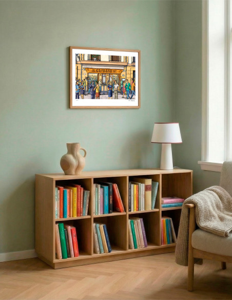 Illustration "Ganbara" by Roskow. A4, A3 and A2 reproductions
