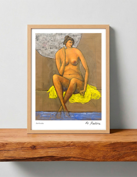 Illustration "Tía abuela y Gertrudis" by Roskow. A4, A3 and A2 reproductions