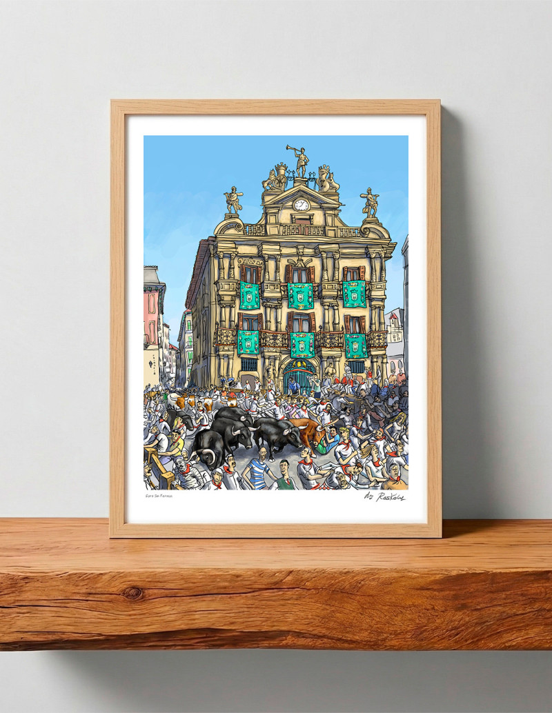 Ilustración "Gora San Fermín" de Roskow....