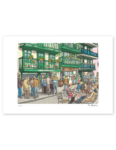 Ilustración "Un día en Hondarribi" de Roskow....