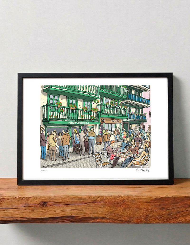 Illustration "Un día en Hondarribi" by Roskow....