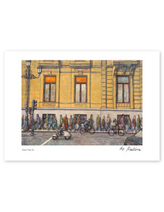 "Hora punta" by Roskow. A4 and A3 reproductions