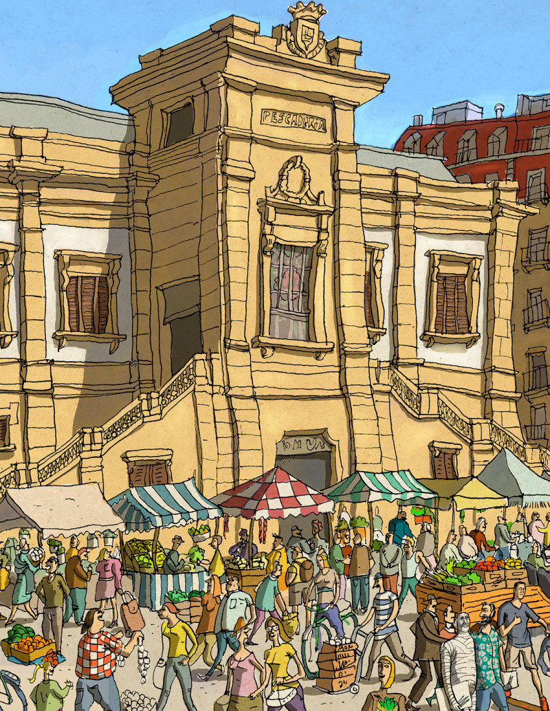 Illustration "La Bretxa" by Roskow. A4, A3 and...