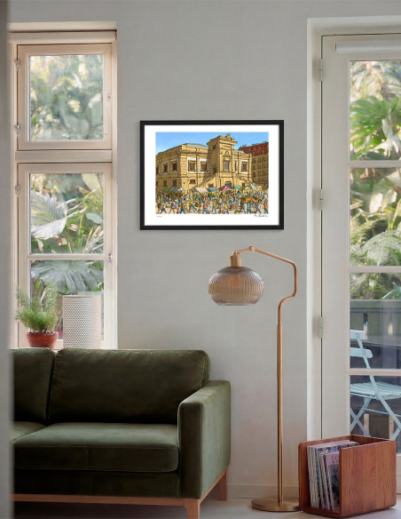 Illustration "La Bretxa" by Roskow. A4, A3 and A2 reproductions