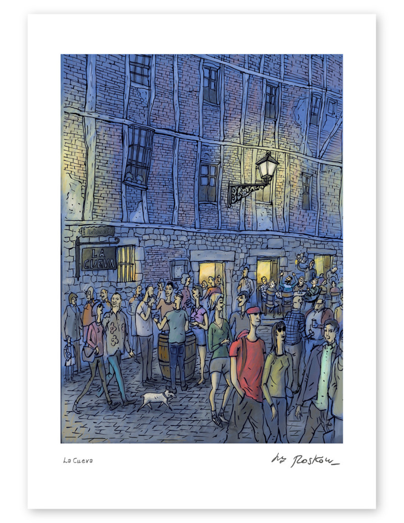 Illustration "La Cueva" by Roskow. A4 and A3...