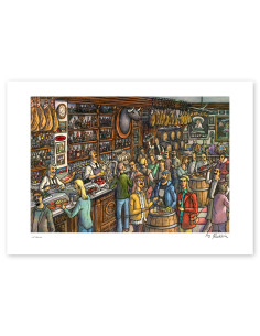 Ilustración "La taberna" de Roskow. Reproducciones A4, A3...