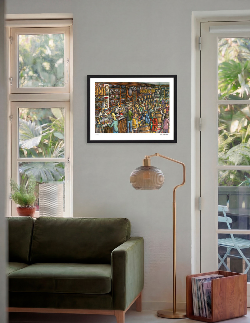Illustration "La taberna" by Roskow. A4, A3 and...