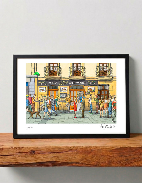 Illustration "La viña" by Roskow. A4, A3 and A2 reproductions