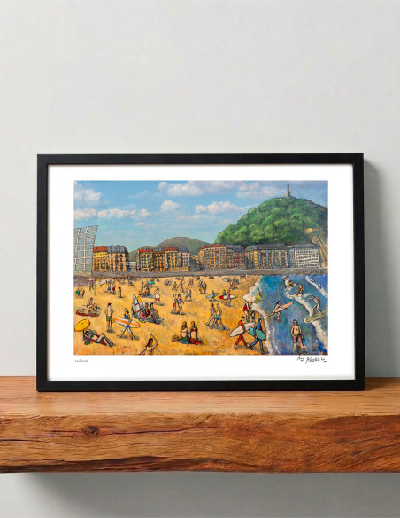 Illustration "La Zurriola" by Roskow. A4, A3 and A2 reproductions
