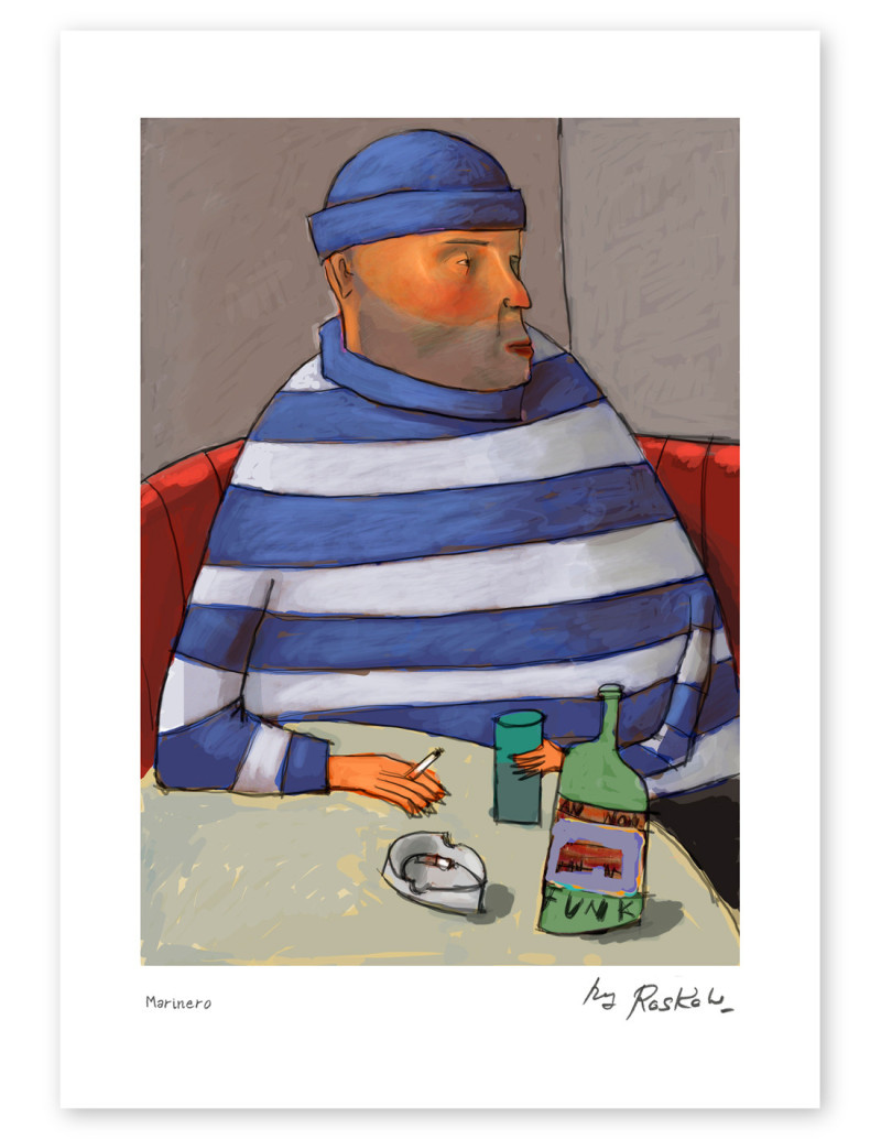 Ilustración "El marinero" de Roscow....
