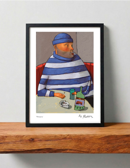 Illustration "El marinero" by Roscow. A4 and A3 reproductions