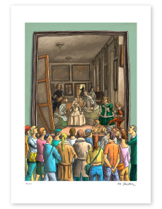 Illustration "Las meninas" by Roskow. A4, A3 and A2...