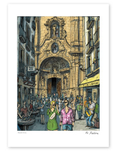 Illustration "Momento vermú" by Roskow. A4, A3 and A2...