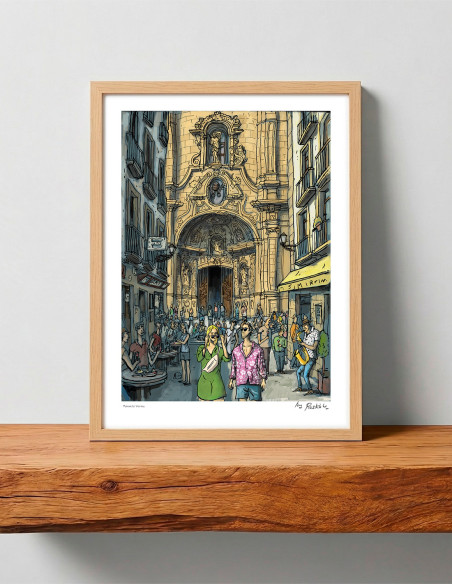 Illustration "Momento vermú" by Roskow. A4, A3 and A2 reproductions