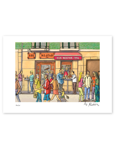 Illustration "Nestor" by Roskow. A4, A3 and A2 reproductions