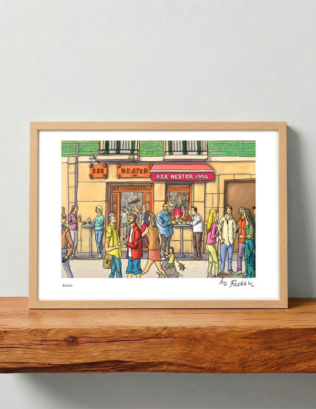 Illustration "Nestor" by Roskow. A4, A3 and A2 reproductions