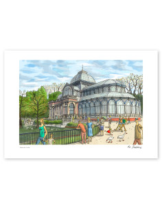 Illustration "El palacio de cristal" by Roskow. A4, A3...