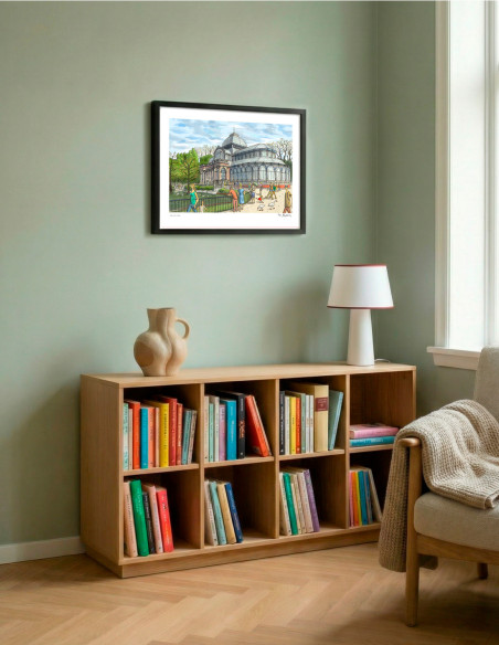 Illustration "El palacio de cristal" by Roskow. A4, A3 and A2 reproductions