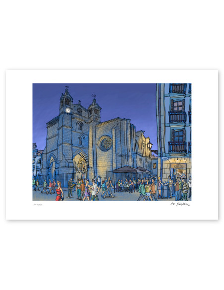 Illustration "San Vicente" by Roskow. A4, A3 and A2 reproductions