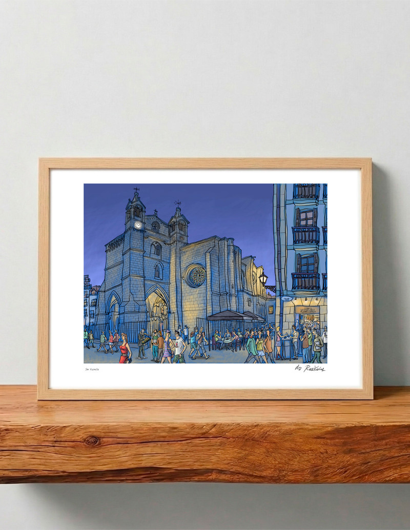 Illustration "San Vicente" by Roskow. A4, A3...