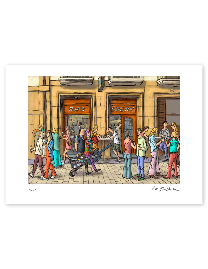 lustración "Bar Sport" de Roskow....