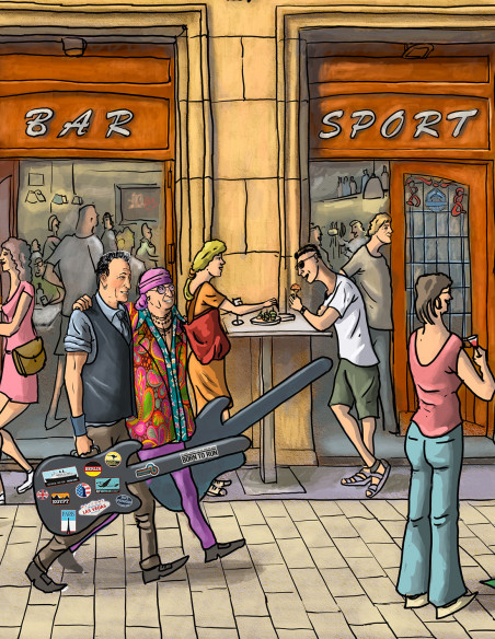 lustración "Bar Sport" de Roskow. Reproducciones A4, A3 y A2