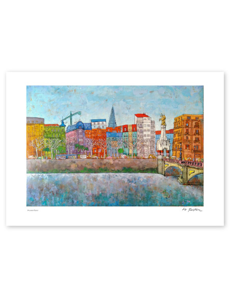 Illustration "Urumea river" by Roskow. A4, A3 and A2 reproductions