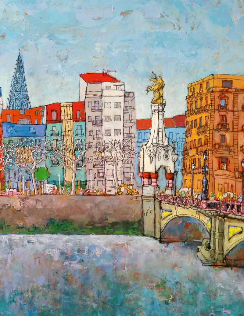 Ilustración "Urumea river" de Roskow....