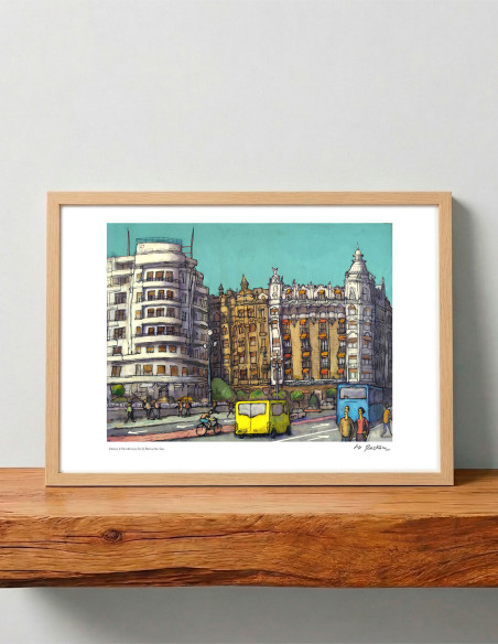 Illustration "Vamos a perdernos en el barrio de Gros" by Roskow. A4, A3 and A2 reproductions