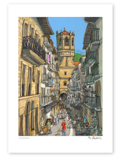 Ilustración "Verano en Getaria" de Roskow. Reproducciones...