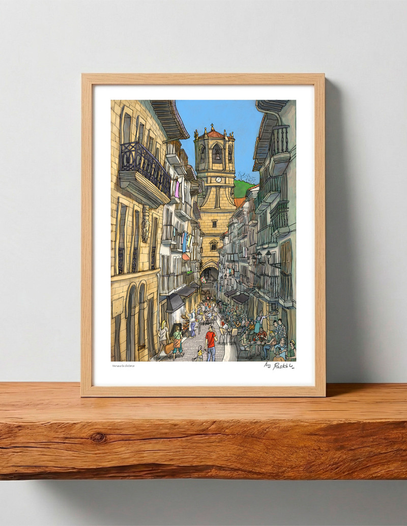 Ilustración "Verano en Getaria" de Roskow....