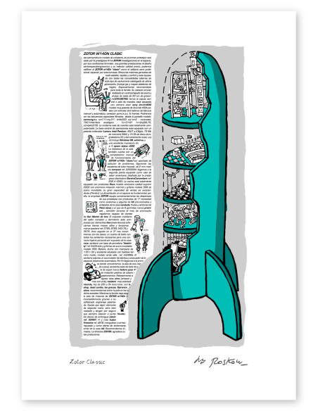 Illustration "Zotor Classic" by Roskow. A4 and A3 reproductions
