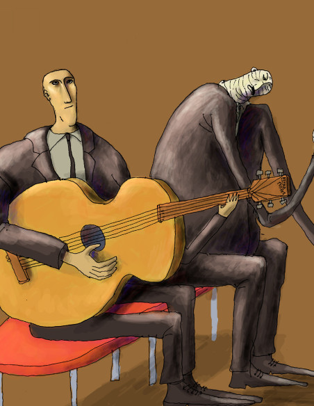 Illustration "Carroñita y la momia" by Roskow. A4 and A3 reproductions