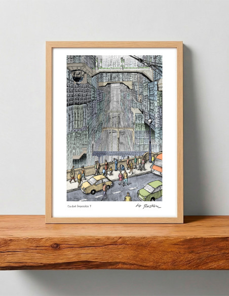 Illustration "Ciudades Imposibles 8" by Roskow. A4, A3 and A2 reproductions
