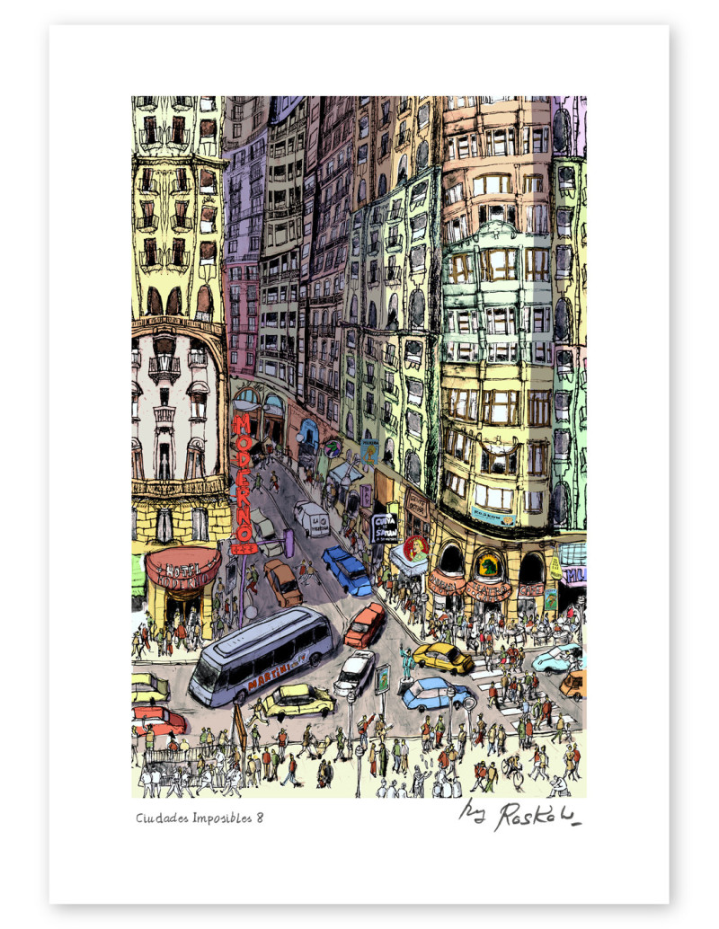 Ilustración "Ciudades Imposibles 7" de Roskow....