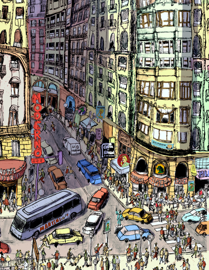 Illustration "Ciudades Imposibles 7" by Roskow....