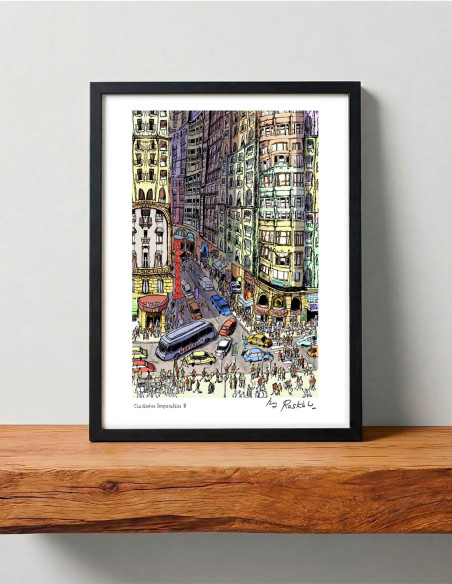 Ilustración "Ciudades Imposibles 7" de Roskow. Reproducciones A4, A3 y A2
