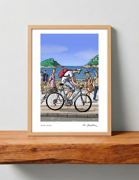 Illustration "Día de verano" by Roskow. A4 and A3 reproductions