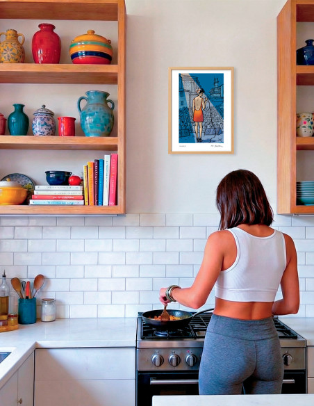 Ilustración "Jazzaldia 4" de Roskow. Reproducciones A4 y A3