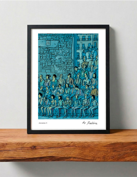 Illustration "Jazzaldia 4" by Roskow. A4 and A3 reproductions