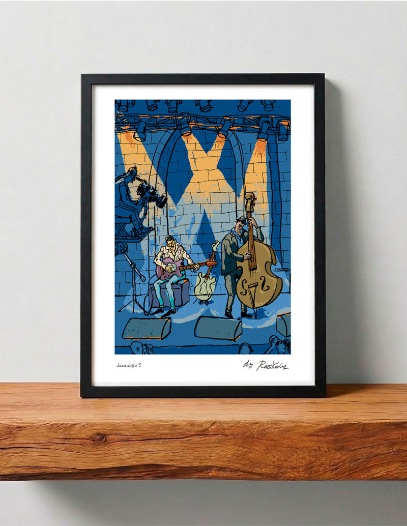 Illustration "Jazzaldia 4" by Roskow. A4 and A3...