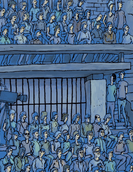 Ilustración "Jazzaldia 4" de Roskow. Reproducciones A4 y A3