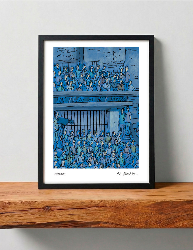 Illustration "Jazzaldia 4" by Roskow. A4 and A3...