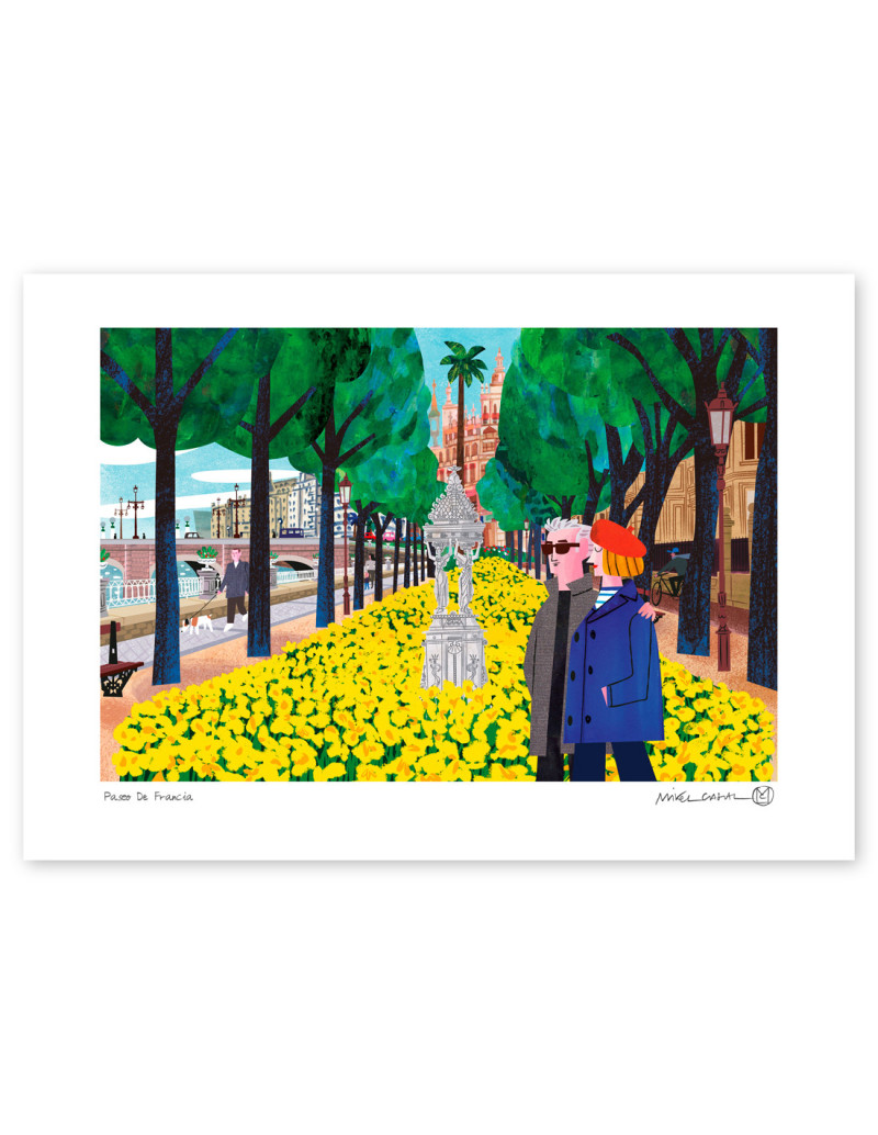Illustration "Paseo de Francia" by Mikel Casal....